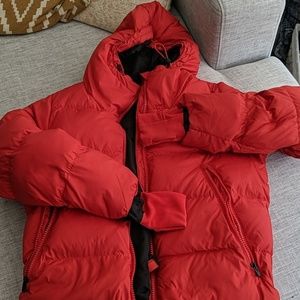 Athleta Down Coat Red